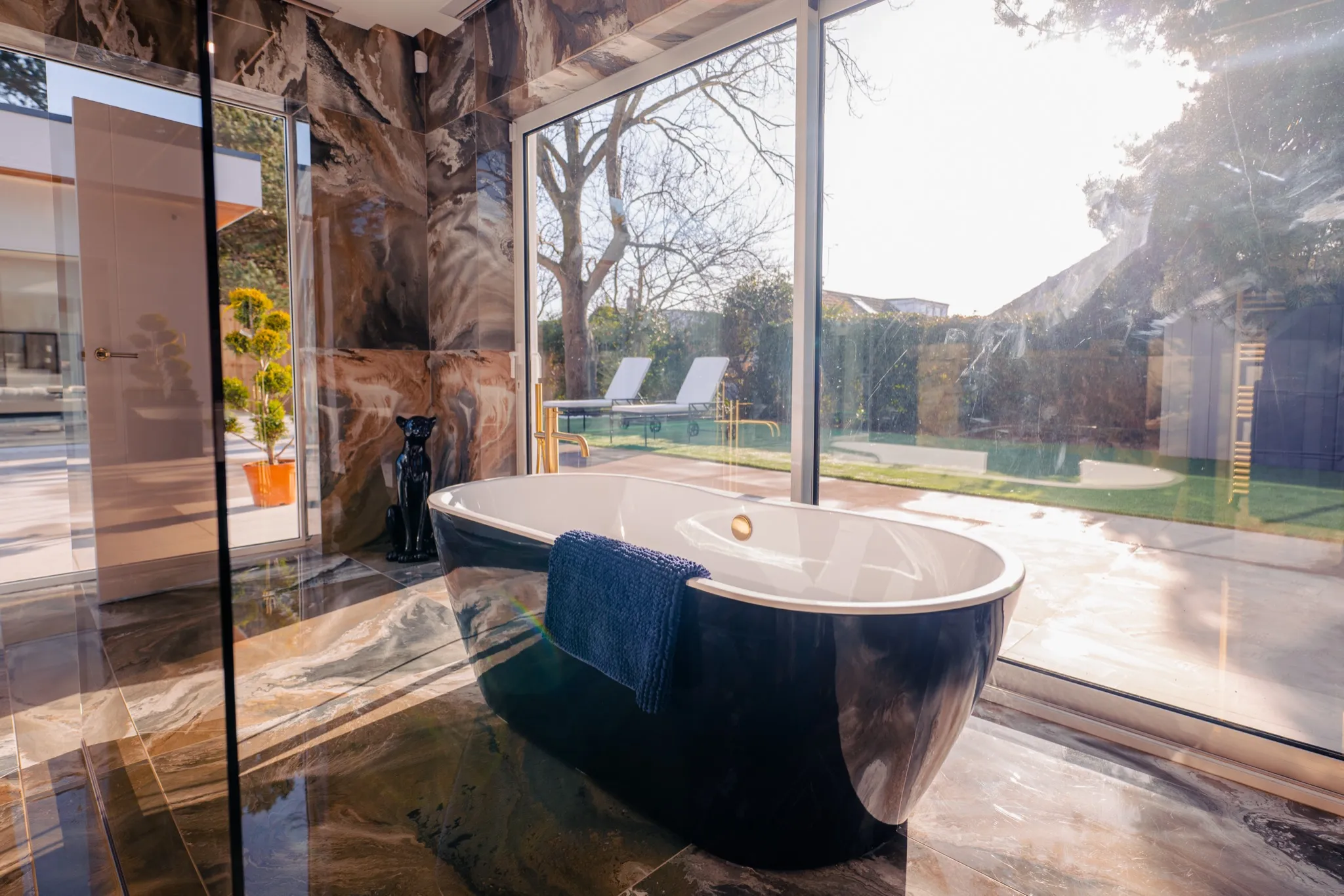 Luxury bathroom with contemporary fittings