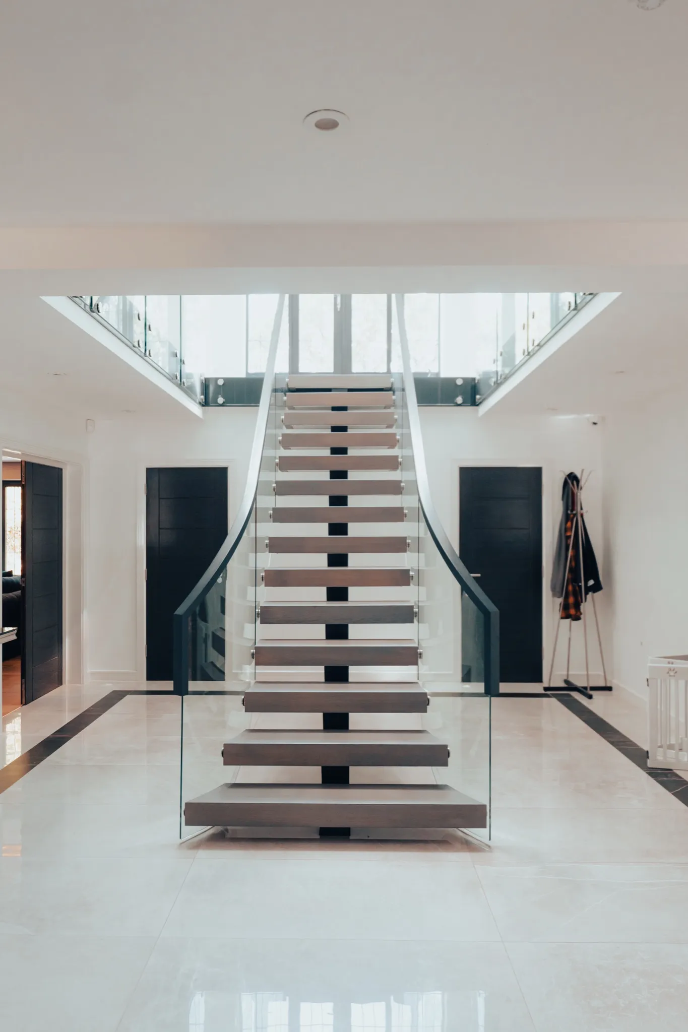 Grand entrance hall with statement staircase