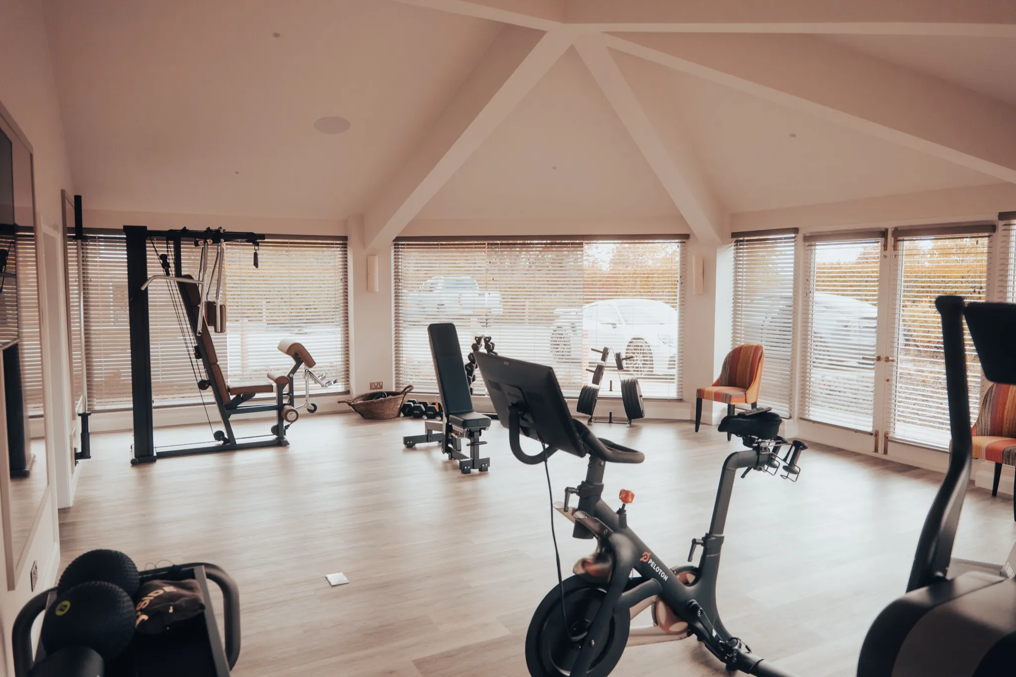 Private home gym with premium fitness equipment