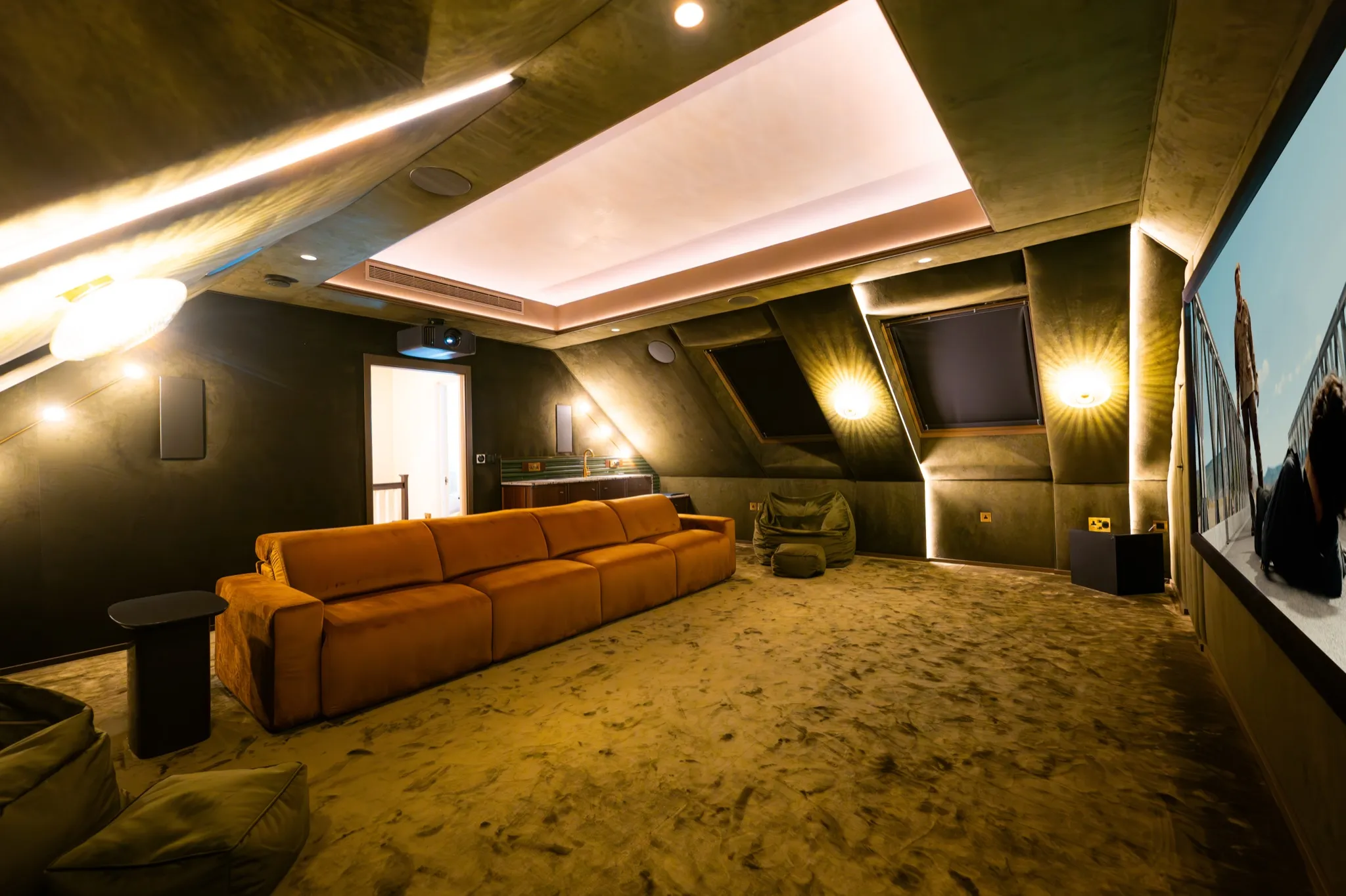 Grand home cinema with immersive AV setup