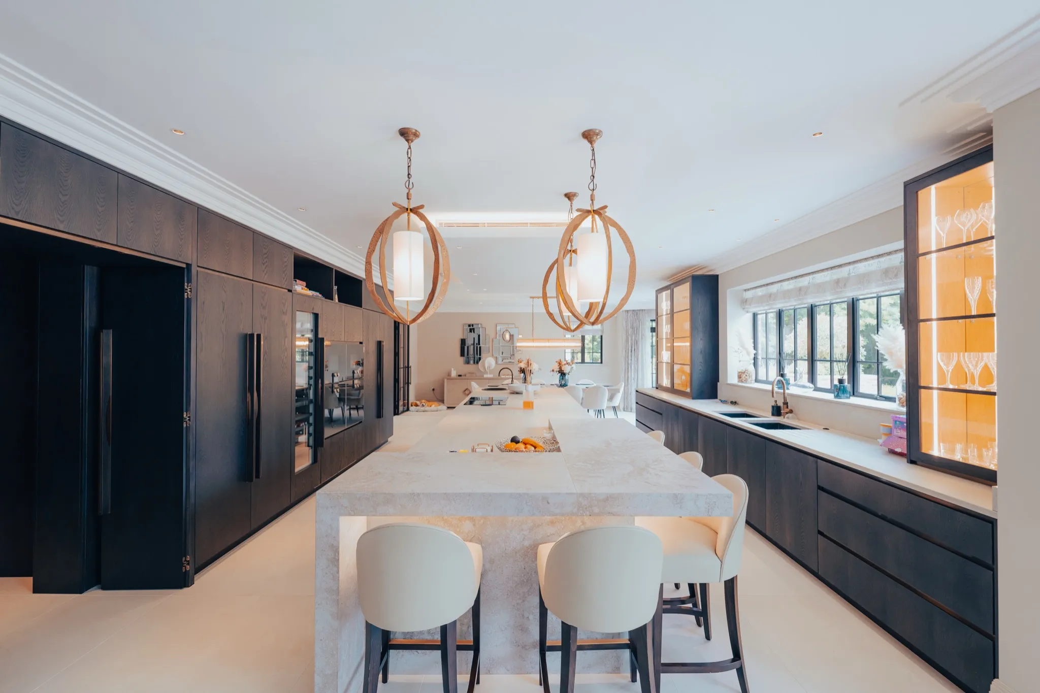 Contemporary kitchen with smart home integration