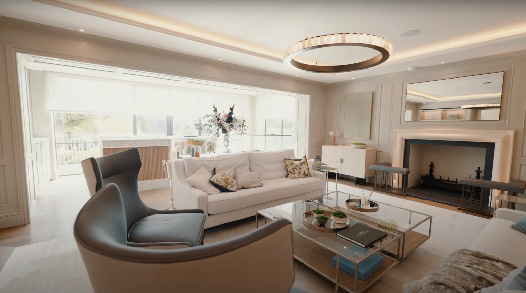 Luxury living room with premium furnishings
